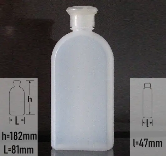 Sticla plastic 420ml culoare semitransparent cu capac flip-top semitransparent